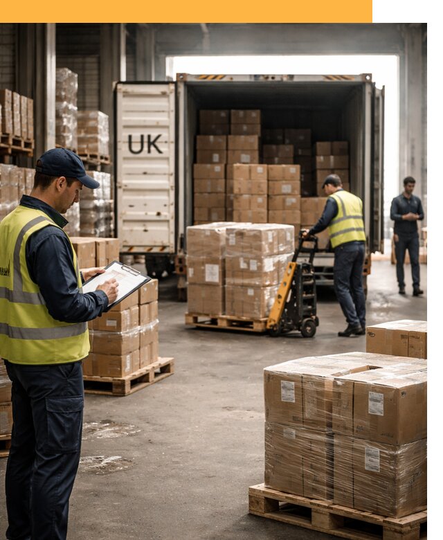 Доставка грузов из Великобритании с таможенным оформлением от 12843